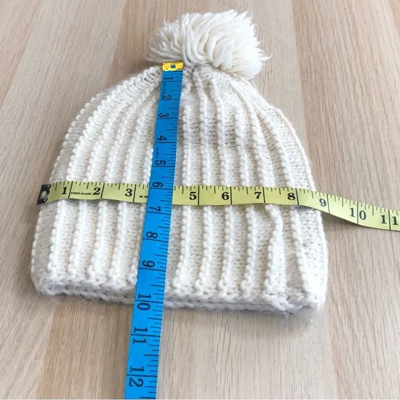 Zara Chunky Knit Pom Pom Hat Unisex Size M. - Picture 6 of 6